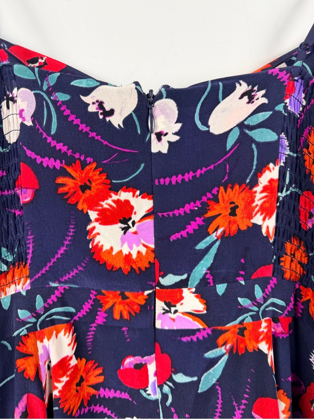 Yumi Kim Navy Floral Print Rivington Valley Pretty Woman Midi Dress Isabeau Silk - Picture 11 of 11